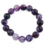 Bratara pe elastic Agat mov sfere fatetate 12mm
