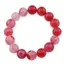 Bratara pe elastic Agat roz sfere 12mm