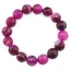 Bratara pe elastic Agat roz sfere fatetate 12mm