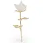 Trandafir Cristal de stanca brut si metal auriu, 21cm