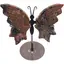 Figurina decorativa fluture din cristal natural Rodonit, 12cm