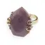 Inel reglabil Ametist fatetat si montura aurie, 23mm