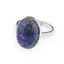 Inel reglabil Lapis Lazuli oval si montura argintie, 18mm