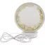 Lampa rotunda decorativa cu cristale naturale Cuart lemon, USB