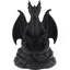 Decoratiune / Suport pentru cristale, Dragon negru - 15cm