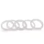 Inel circular subtire din Agat alb, 17-19mm
