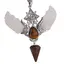 Pandantiv angelic cu Merkaba, Pendul din Ochi de tigru si Aripi Sidef, 10cm