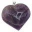 Pandantiv inima din Ametist, 40mm