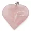 Pandantiv inima din Cuart roz, 40mm
