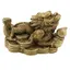 Statueta feng shui  Dragon pe monede cu broasca raioasa si Wu Lou pentru sanatate - 7,5cm