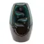 Suport ardere conuri parfumate cascada - backflow, vaza verde cu 3 trepte - 12,5cm