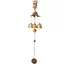 Clopotei de vant din metal cu 3 ramuri, Bufnita pe creanga - 50cm