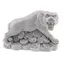 Statueta feng shui Tigru cu monede, pepite si perle pentru abundenta - 9cm