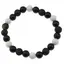 Bratara pentru barbati Obsidian, Howlit si Roca vulcanica sfere 8mm pe elastic