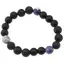 Bratara pentru barbati Sodalit, Onix mat si Roca vulcanica sfere 10mm pe elastic