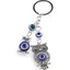 Breloc feng shui cu doua Bufnite si ochi protectori, 12cm