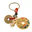 Breloc feng shui cu pesti Koi, Lotus, Wu Lou si monede chinezesti, premium - 10cm