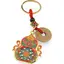 Breloc feng shui Wu Lou cu floare de lotus si sapte Buddha protectori, 11cm