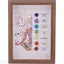 Tablou decorativ cu cristale si simbolurile celor 7 chakre, 20cm