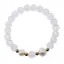 Bratara pe elastic Perle de cultura, bumbi aurii si Selenit sfere 8mm