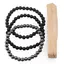 Set Bratari pentru Ziua de Sambata – Relaxare si Ancorare, Roca Vulcanica, Onix Negru si Hematit