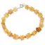 Bratara Opal galben patratele 7mm si Carneol sfere 3mm