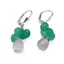 Cercei cu agatatoare Onix verde briolete fatetate 6mm si Ametrin briolete fatetate 12mm cu Argint 925