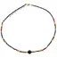 Colier Crisocola sfere microfatetate 2mm si mix cristale cu inox auriu