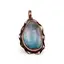 Pandantiv unicat cu Larimar si cupru, lucrat manual - 31mm x 17mm, B9