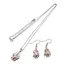Set cercei si colier Perle de Cultura crem in montura, 20mm