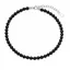Bratara turmalina neagra sfere 4mm cu argint 925