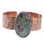 Bratara unicat din Cupru cu Rubin in fucsit oval, A8