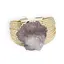 Inel reglabil cu cluster Cristal de stanca si Inox auriu