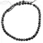 Sirag Obsidian fulg de nea sfere fatetate 6mm, 38cm