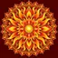 Sticker decorativ din PVC cu mandala, patrat, 5 x 5 cm
