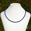 Colier lapis lazuli sfere fatetate 5mm cu argint 925