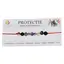 Bratara 7 cristale protectie 6mm snur rosu si argint 925