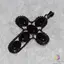Pandantiv cruce onix negru 70mm