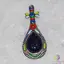Brosa / Pandantiv mandolina goldstone albastru