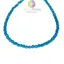 Colier agat albastru sfere fatetate 4mm