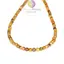 Colier coral fosilic galben sfere 4mm