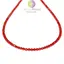 Colier coral rosu sfere fatetate 3mm