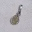 Pandantiv diamant alb brut cu argint 925, 7-8mm