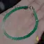 Bratara onix verde bicolor discuri 4mm si argint 925