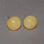 Cercei cu surub calcit galben semisfere 8mm