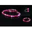 Set agat roz fatetat sfere 10mm