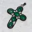Pandantiv cruce agat verde 70mm