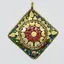 Pandantiv tibetan cu alama si pietre semipretioase M207