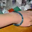 Bratara agat albastru "safir" sfere fatetate 6mm