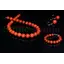 Set coral rosu spongios sfere 10mm